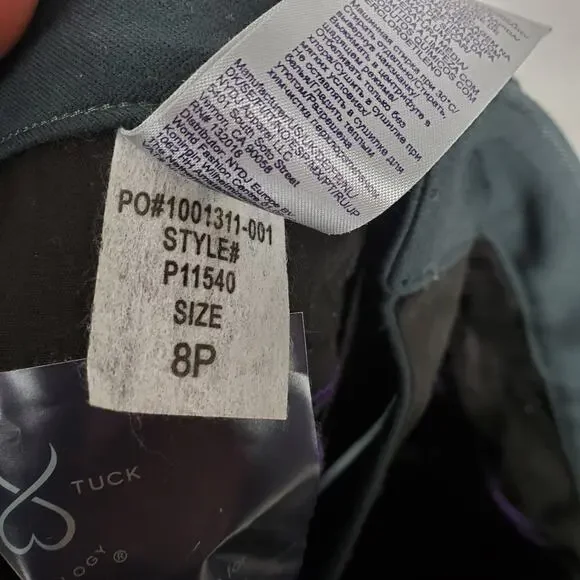 NEW NYDJ Cindy Trouser Pant Ponte Knit Womens Sz 8 Petite Gray Slim Leg Stretch - Picture 9 of 13